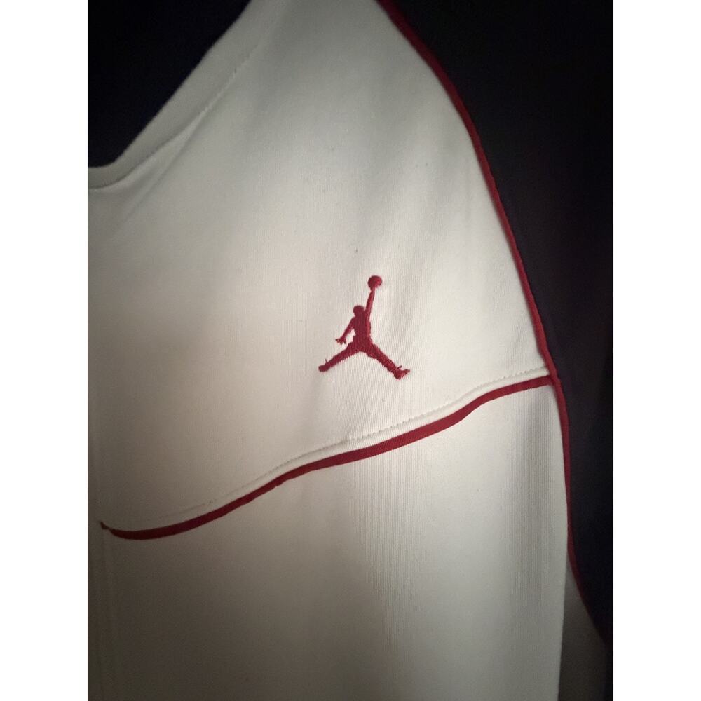 Jordan Jumpman Track Jacket White Black Red Full Zip Mens L - Picture 5 of 8